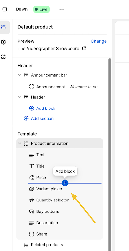 Step 6: Add block screenshot