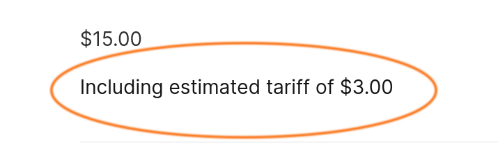 Shopify merchant using Tariffed app